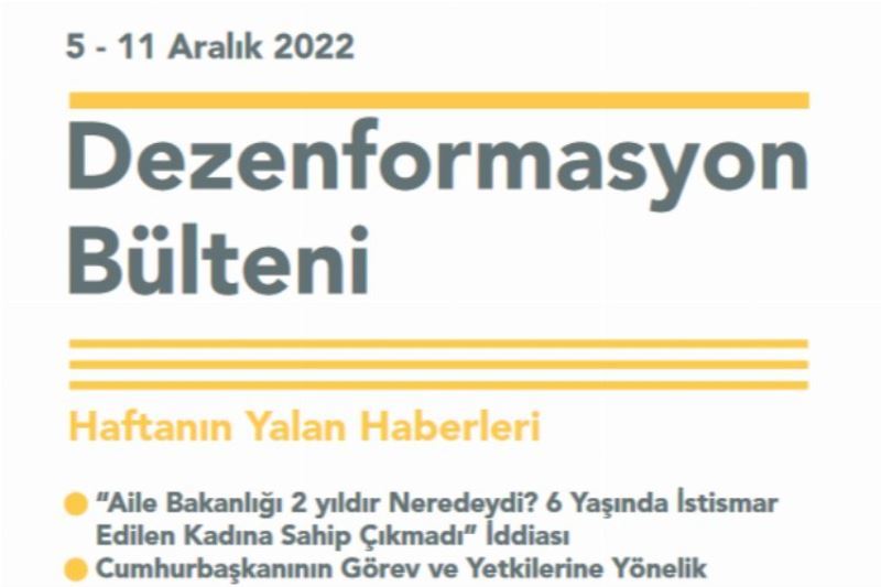  Dezenformasyon Bülteni yayımlandı
