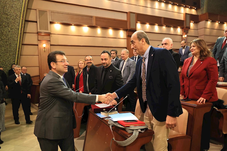 İMAMOĞLU, HATAY HEYETİNİ TARİHİ MECLİS SALONU’NDA AĞIRLADI