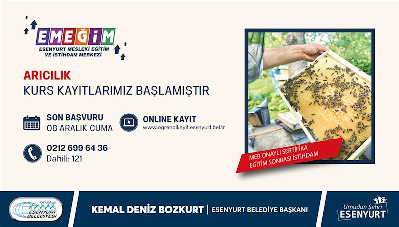 Arıcılık Kurs Kayıtlarımız Başlamıştır