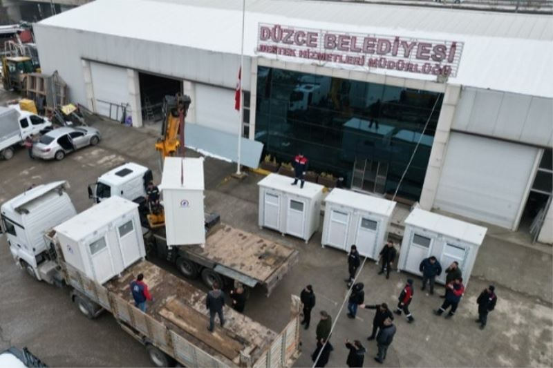 Deprem bölgesine seyyar tuvalet