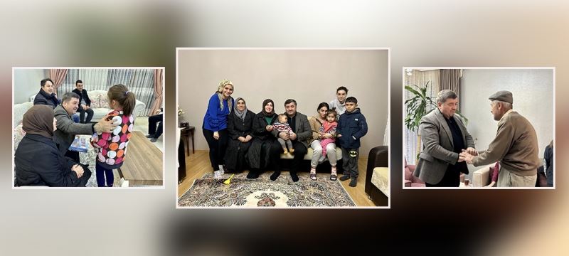 ŞENLİKOĞLU ŞEHRİMİZE GELEN DEPREMZEDE AİLELERİ ZİYARET ETTİ