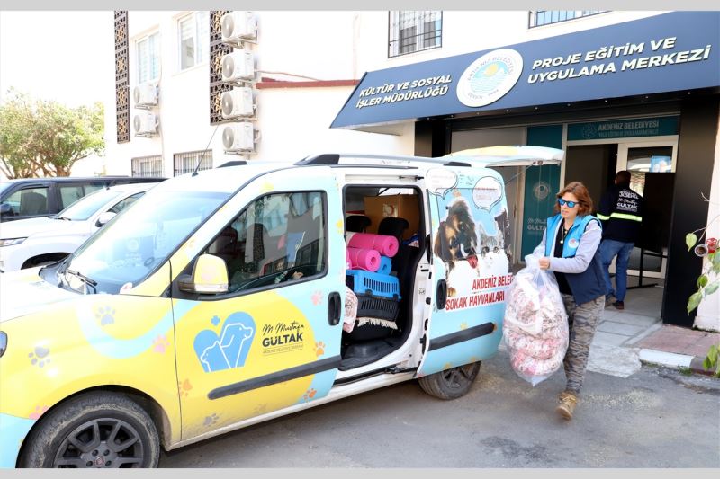 AKDENİZ BELEDİYESİ, SOKAKTA YAŞAYAN CANLARI DA UNUTMADI