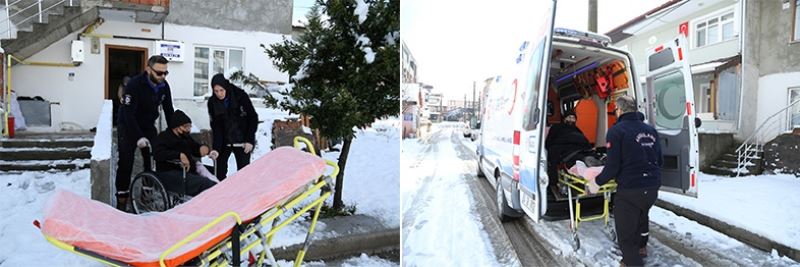 Büyükşehir karda kışta herkesin yanında