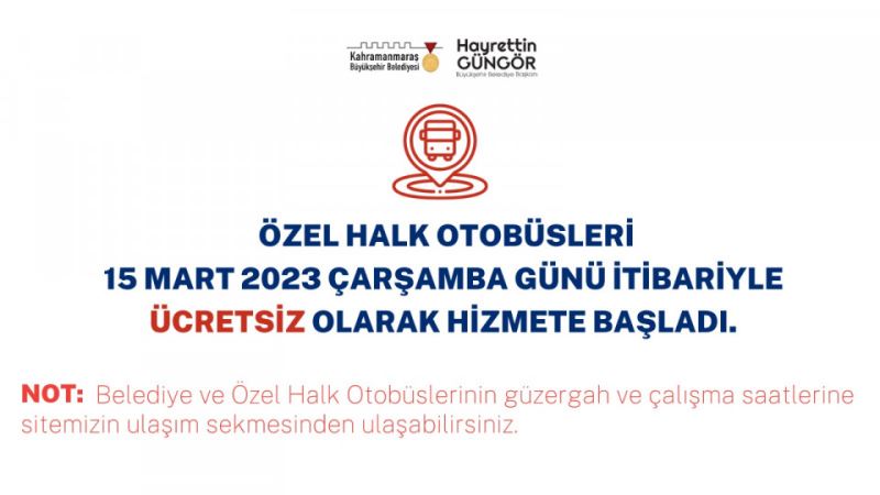 Özel Halk Otobüsleri de Hizmete Başladı