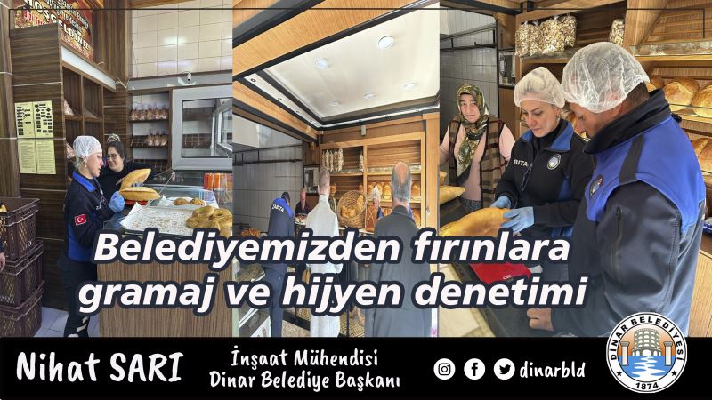 Belediyemizden fırınlara gramaj ve hijyen denetimi