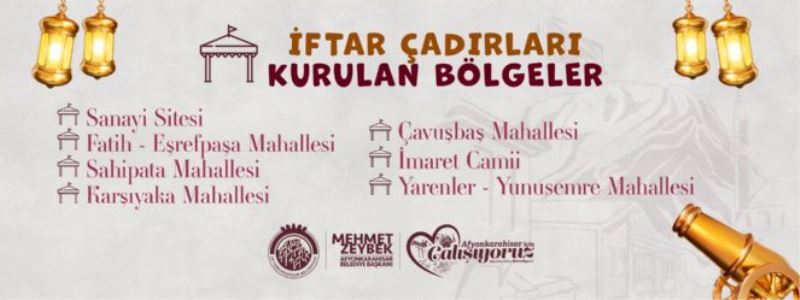 İFTAR ÇADIRLARI RAMAZAN´A HAZIR