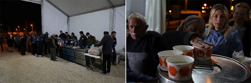 Büyükşehir’in çadır kentinde ilk sahur yapıldı