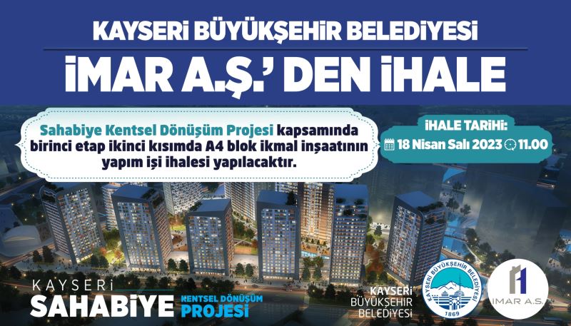 Kayseri Büyükşehir Belediyesi İmar A.Ş.’den İhale