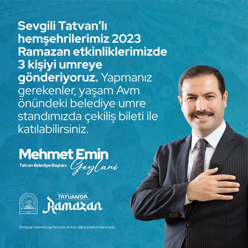 3 Kişiyi Çekilişle Umreye Gönderiyoruz.