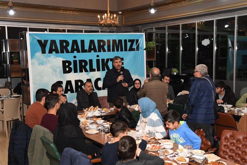 BAŞKAN ASYA, DEPREM BÖLGESİNDEN İLİMİZE GELEN GENÇLERLE İFTARDA BULUŞTU