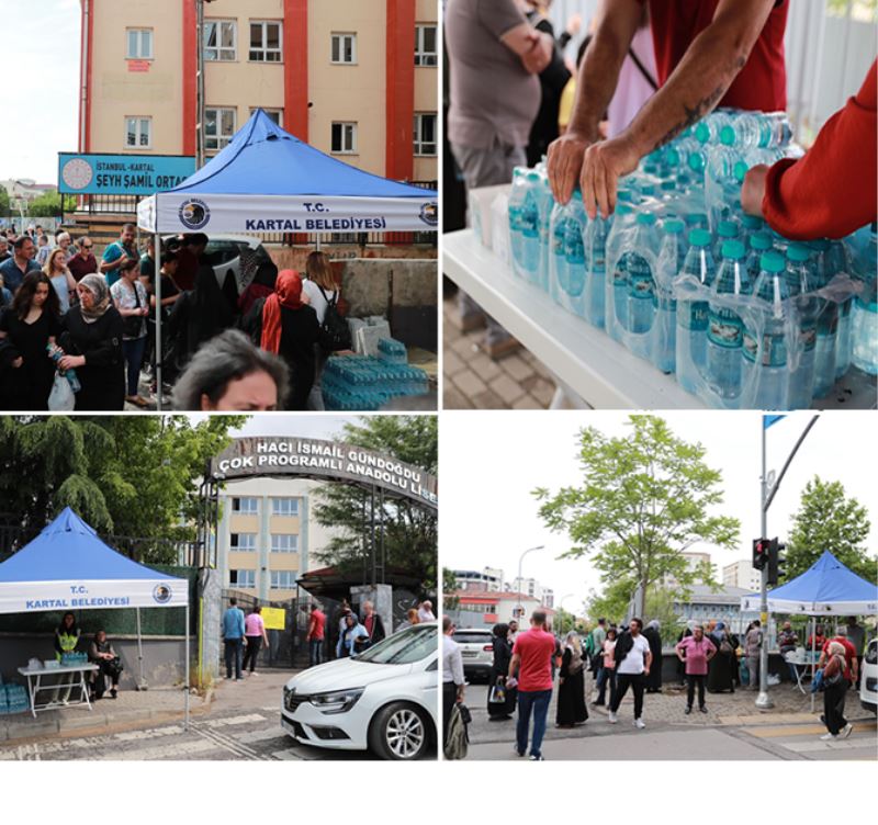 KARTAL BELEDİYESİ ÜNİVERSİTE SINAVINDA ÖĞRENCİLERİN YANINDA