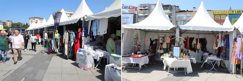 Deprem bölgesinden gelen  esnaf Ucuzluk Panayırında