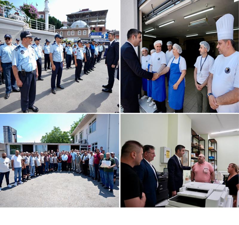 BAŞKAN YÜKSEL PERSONELİ İLE BAYRAMLAŞTI