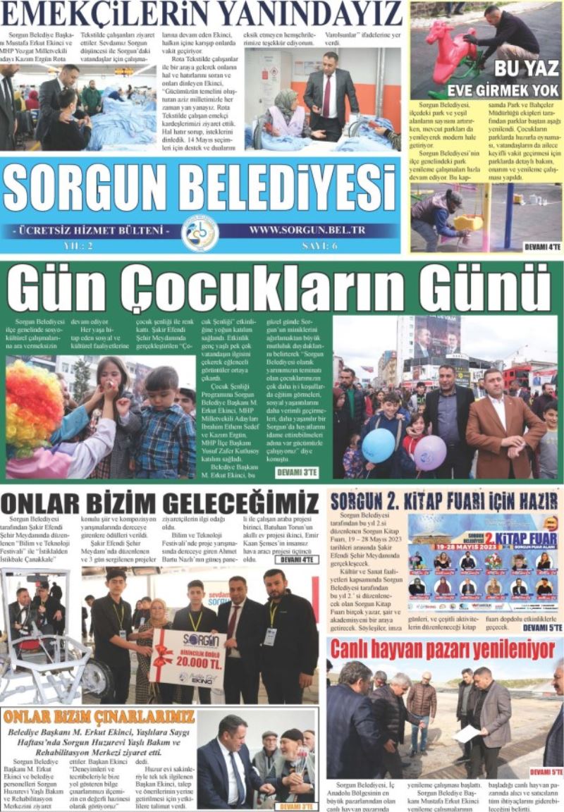Sorgun Belediyesi Hizmet Bülteni 6. Sayısı Çıktı