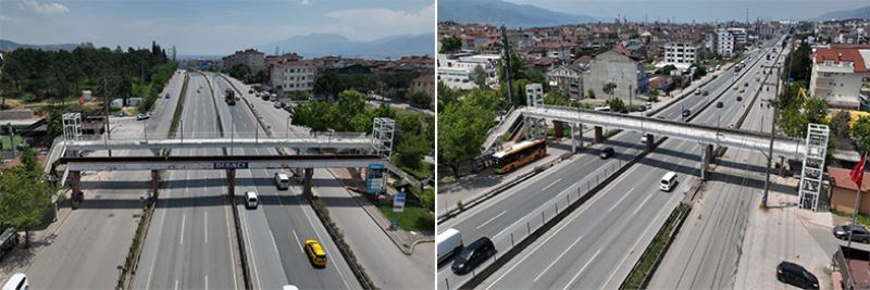 60 Evler yaya üstgeçidi tamamlanıyor