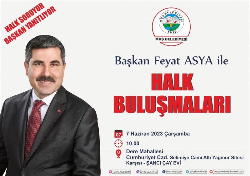 HALK BULUŞMALARININ BU HAFTAKİ DURAĞI DERE MAHALLESİ.