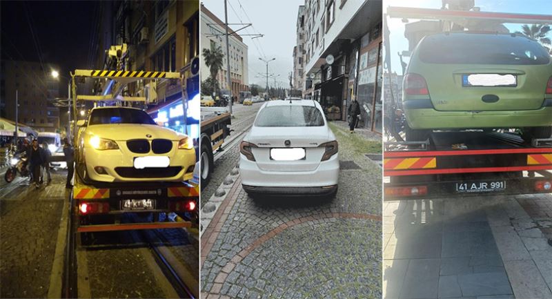 5 ayda bin 500 araç hatalı parktan çekildi