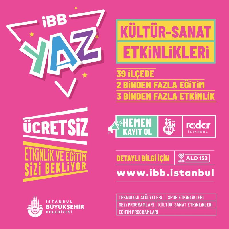 İBB YAZ ETKİNLİKLERİ BAŞLIYOR