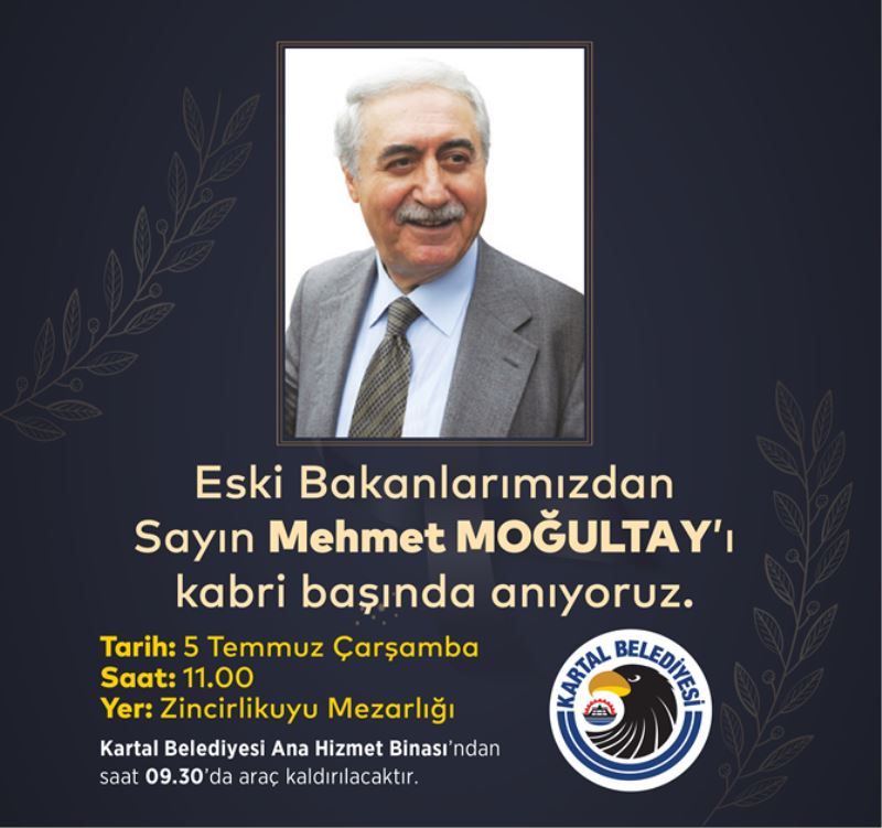 ESKİ BAKAN MOĞULTAY VEFATININ 6’NCI YILINDA KABRİ BAŞINDA ANILACAK