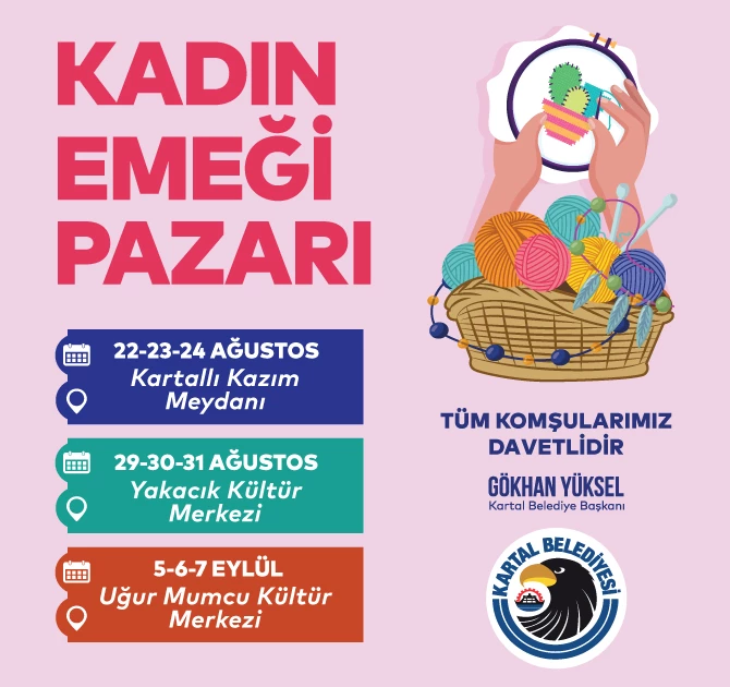 KARTAL’DA KADIN EMEĞİ PAZARI AÇILIYOR