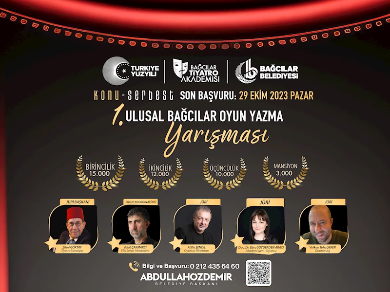 Bağcılar Belediyesi’nden Tiyatro Oyunu Yazma Yarışması