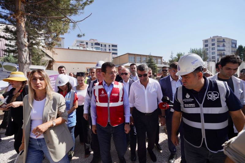 İBB’NİN ELAZIĞ’DAKİ OKUL İNŞAATINDA İNCELEMELERDE BULUNDU