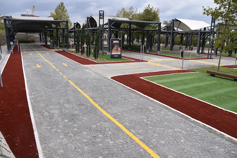 Trafik Eğitim Parkı’nın yapımı hızla sürüyor