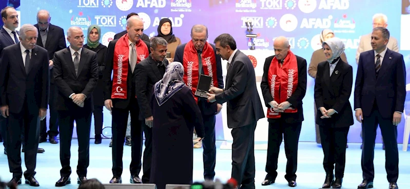 BAKAN TEKİN, CUMHURBAŞKANI ERDOĞAN İLE BİRLİKTE KAHRAMANMARAŞ