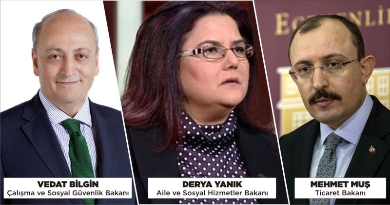Iki bakan alindi, üç bakan atandi!