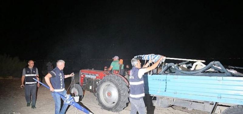 Edremit zabitadan gece operasyonu  Sahillere gece operasyonu