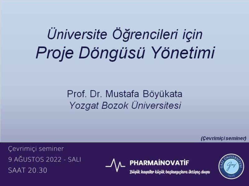 Eczacilik ögrencileri için çevrimiçi seminer