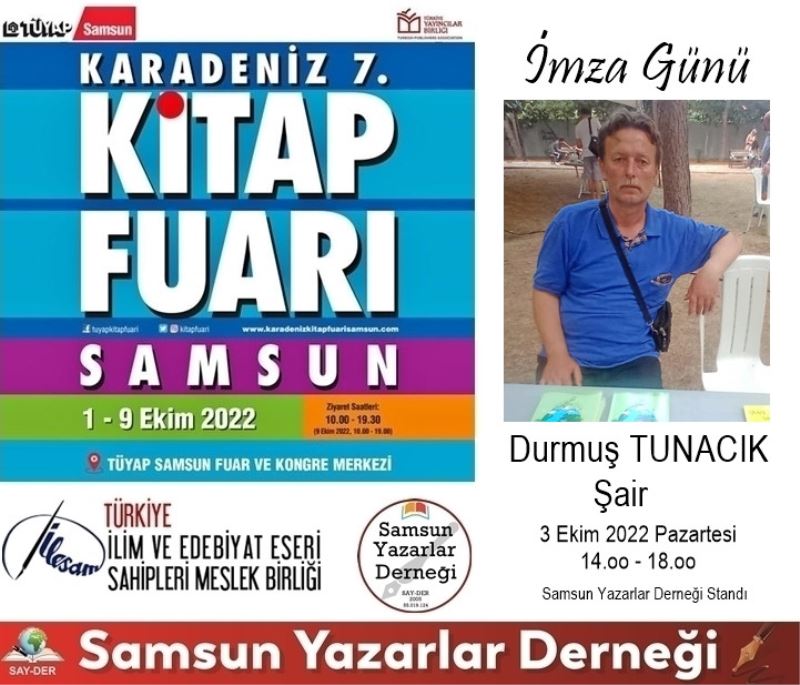 Sitemizin Yazari Durmus Tunacik, sevenleri ile bir araya gelecek