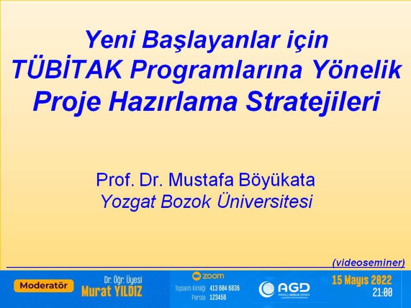 TÜBITAK Programlarina Yönelik Proje Hazirlama Stratejileri
