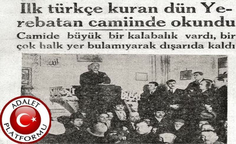 Türkçe Kur’an Türkçe Ezan Dayatmasi